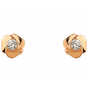 Золотые серьги с цирконием куб. (01-200581637) фотография