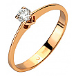 Золота каблучка з діамантом 01-200633437 фотографія 1