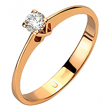 Золота каблучка з діамантом (01-200633437)