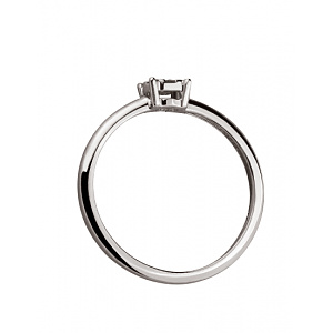 Золота каблучка з діамантами (01-200819337) фотографія