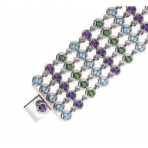 Золотий браслет з топазами (2б_б-032) фотографія