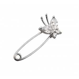 Золота шпилька з фіанітами (2бл-014) картинка Золота шпилька з фіанітами (2бл-014) фотографія