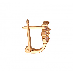 Золоті сережки з фіанітами (кубічним цирконієм) (1б_с-052) фотографія