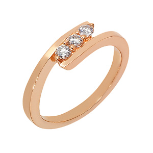 Золотое кольцо с бриллиантами (1к-270) фотография