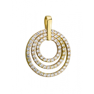 Золотий кулон з цирконієм куб. (01-18989538) фотографія