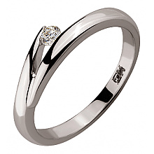 Золотое кольцо с бриллиантом (01-19119038)