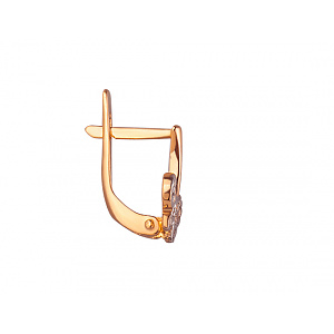 Золоті сережки з цирконієм куб. (01-200237238) фотографія