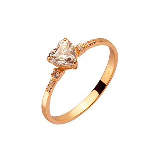 Золота каблучка з цирконієм куб. (01-200374238) фотографія