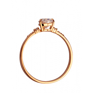 Золота каблучка з цирконієм куб. (01-200374238) фотографія