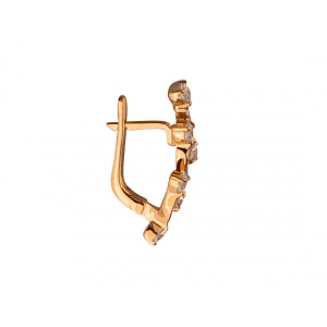 Золоті сережки з цирконієм куб. (01-200512338) фотографія