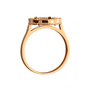 Золотое кольцо с цирконием куб. (01-200542738) фотография