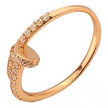 Золота каблучка з цирконієм куб. (01-200590138)