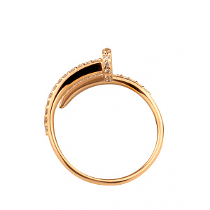 Золота каблучка з цирконієм куб. (01-200590138) фотографія