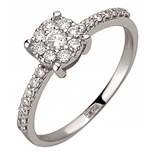 Золота каблучка з діамантами (01-200745938)