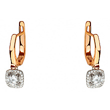 Золоті сережки з фіанітом (цирконієм куб.) (01-200783638)
