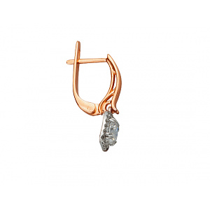 Золоті сережки з фіанітом (цирконієм куб.) (01-200783638) фотографія