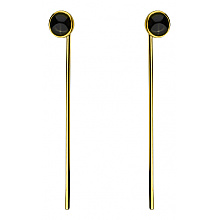 Золотые серьги с фианитом (цирконием куб.) (01-200785638)