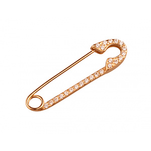 Золотая булавка с фианитом (цирконием куб.) (01-200816038) фотография