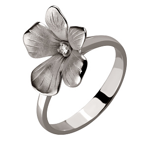 Золота каблучка з діамантом (2б_к-212) фотографія