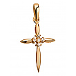 Золотой крестик с бриллиантами 1б_п-023 фотография 1