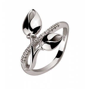 Золотое кольцо с циркониями (2б_к-223) фотография