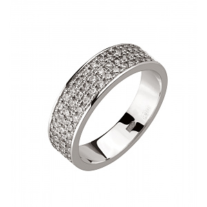 Золота каблучка з камінням Swarovski (2б_к-039) фотографія