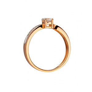 Золота каблучка з цирконієм куб. (01-200072439) фотографія