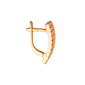 Золоті сережки з цирконієм куб. (01-200202539) фотографія