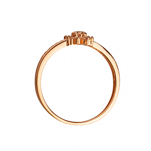 Золотое кольцо с цирконием куб. (01-200358739) фотография