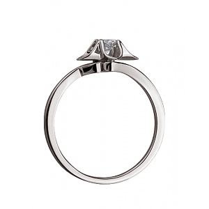 Золота каблучка з діамантом (01-200408139) фотографія