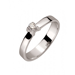 Золота каблучка з діамантом (01-200422739) фотографія