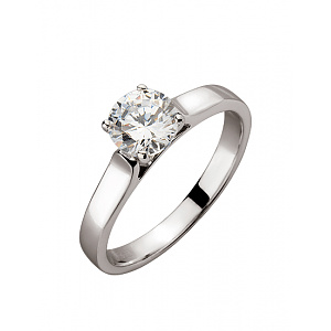 Золота каблучка з цирконієм куб. (01-200535139) фотографія