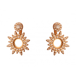 Золоті сережки з цирконієм куб. (01-200566939) фотографія