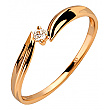 Золотое кольцо с бриллиантом 01-200599939 фотография 1