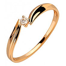 Золотое кольцо с бриллиантом (01-200599939)