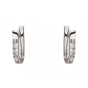 Золоті сережки з фіанітом (цирконієм куб.) (01-200740239) фотографія