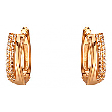 Золоті сережки з фіанітом (цирконієм куб.) (01-200742439)