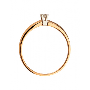 Золота каблучка з діамантом (01-200773339) фотографія