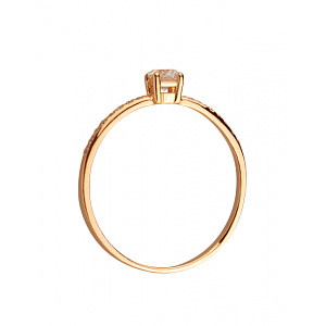 Золотое кольцо с бриллиантами (01-200819339) фотография