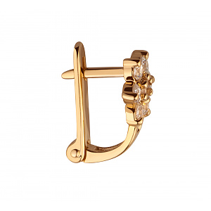 Золотые серьги с фианитами (кубическим цирконием) (1б_с-052) фотография