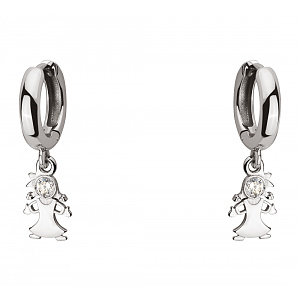 Золотые серьги с фианитами (2б_с-262) фотография