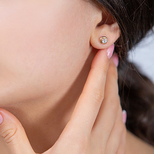 Золотые серьги  (1б_с-071) фотография