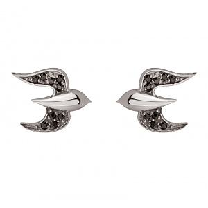 Золотые серьги с фианитами (кубическим цирконием) (2б_с-293) фотография