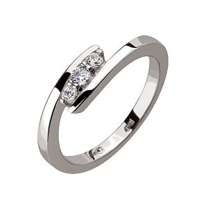 Золотое кольцо с фианитами (2к-270) фотография