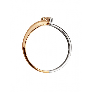 Золотое кольцо с бриллиантом (01-18385340) фотография