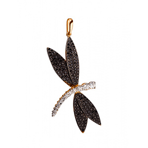 Золотий кулон з цирконієм куб. (01-19290140) фотографія