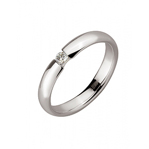 Золота каблучка з діамантом (01-200072440) фотографія