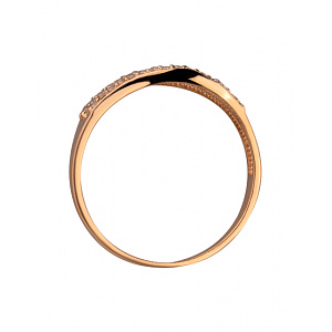 Золотое кольцо с цирконием куб. (01-200120340) фотография