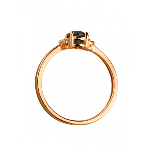 Золотое кольцо с бриллиантами  и  корундом (01-200408140) фотография