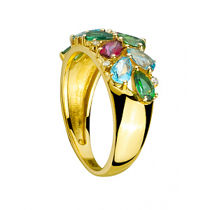 Золотое кольцо с бриллиантами (01-200413840) фотография